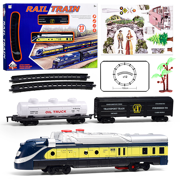 Железная дорога 7018-1 "Таежный путь" (на батарейках) в коробке