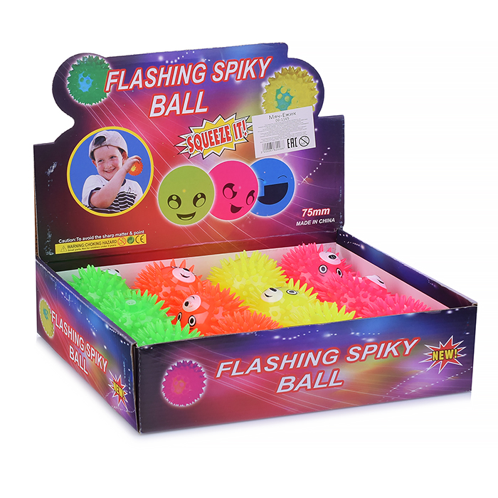 Игрушка-пищалка 00-1165 "Веселые мордашки" (7,5 см) со светом, в коробке