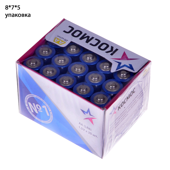 Батарейки алкалиновые Космос LR6 (20шт.)