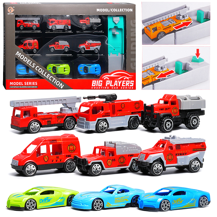 Набор машин 383-1 "Пожарный городок" в коробке