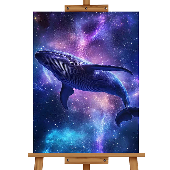 Мозаика алмазная MKA3020-192 "Кит" (светится в темноте) 30*20 см.