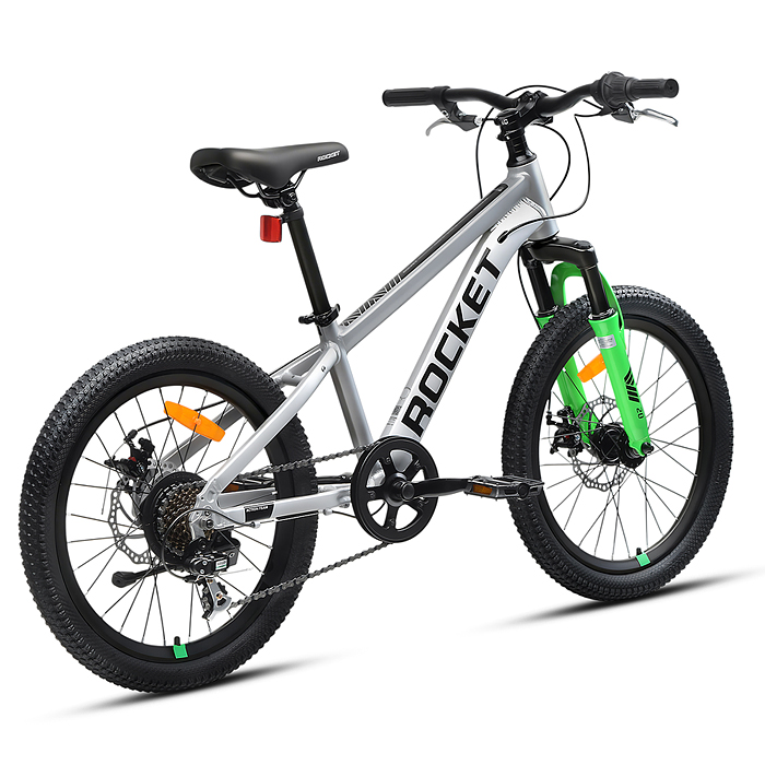 Велосипед 20" Rocket Rower, цвет серый/зеленый, размер 11"