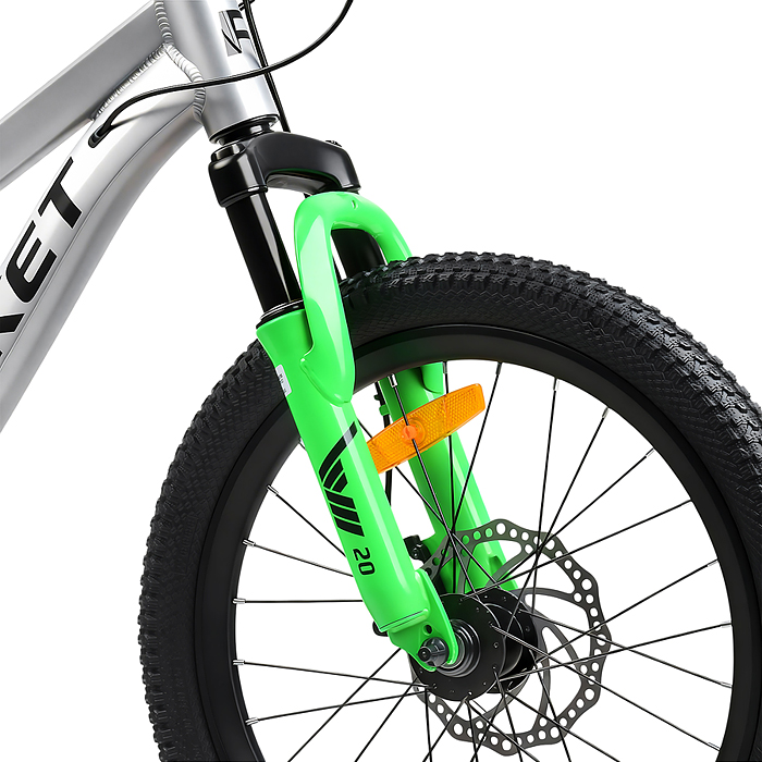 Велосипед 20" Rocket Rower, цвет серый/зеленый, размер 11"