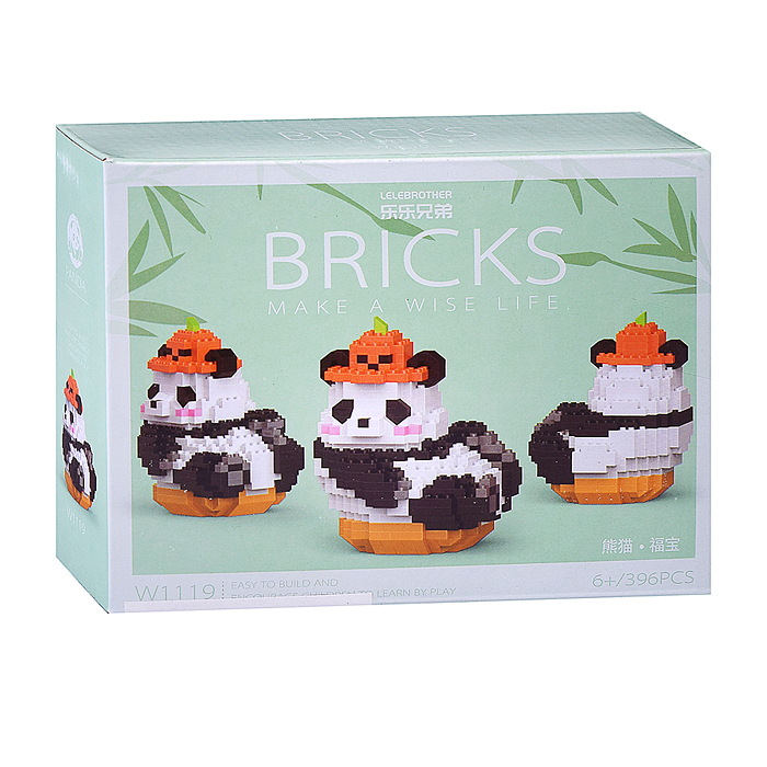 Конструктор W1119 "Панда" (396 дет.) в коробке