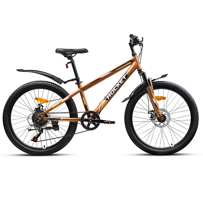 Велосипед 24" Rocket Aries 1.0 , цвет коричневый, размер 13"