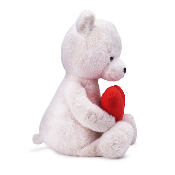 Медвежонок Тёпа белый Влюблённое сердце 50