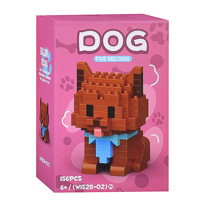 Конструктор  W1528 "Собачка" (в ассортименте) в коробке