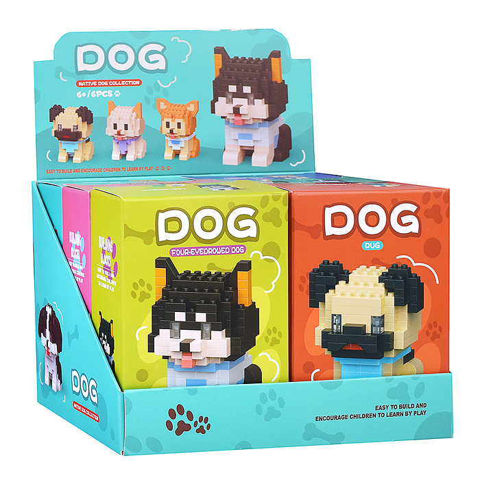 Конструктор  W1528 "Собачка" (в ассортименте) в коробке