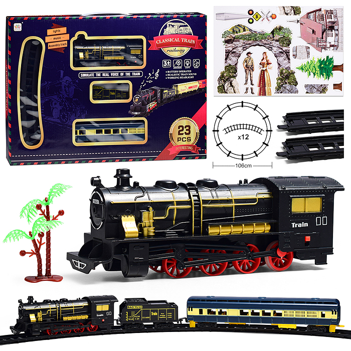 Железная дорога 4018-7B "Классический маршрут" (свет, звук) в коробке