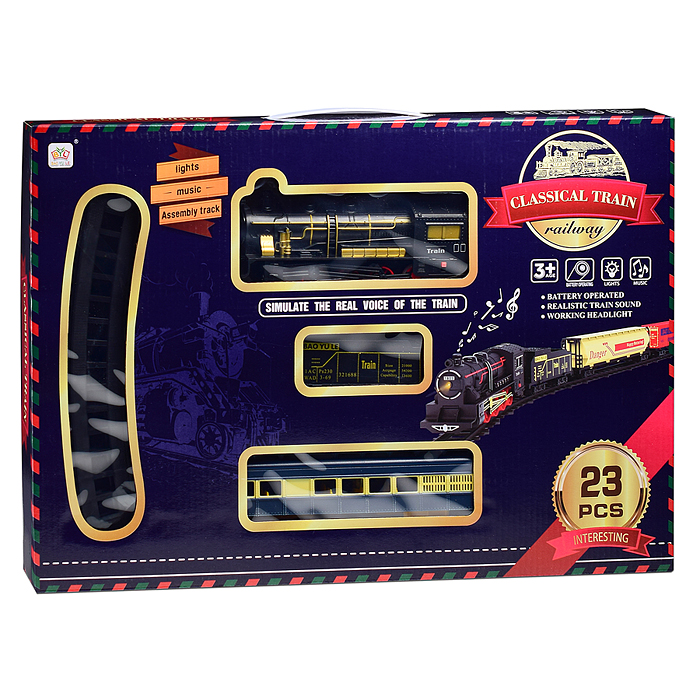 Железная дорога 4018-7B "Классический маршрут" (свет, звук) в коробке