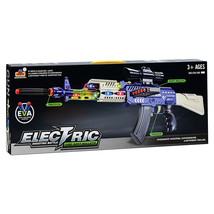 Автомат CH-185 "Молния" (свет, звук) в коробке