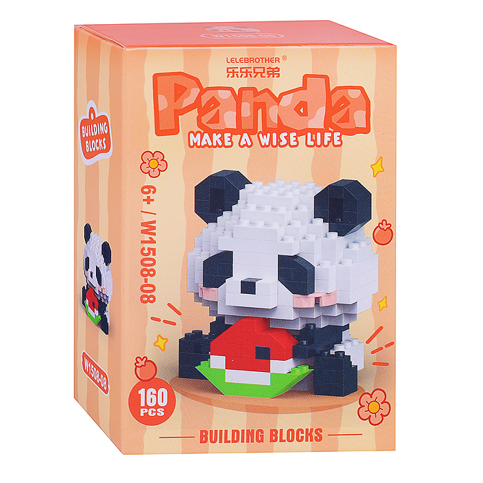 Конструктор W1508-08 "Панда" (160 дет.) в коробке