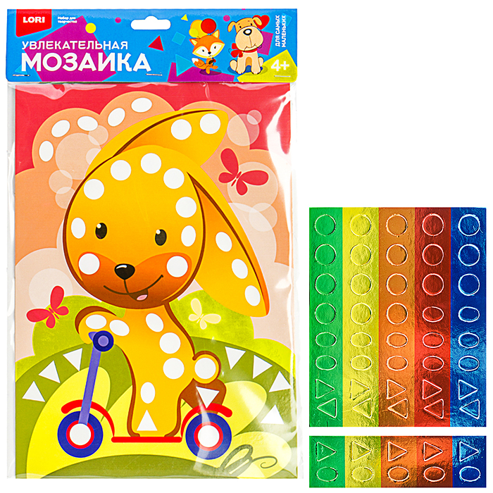 Увлекательная мозаика (набор большой) "Зайчик на самокате" Увлекательная мозаика (набор большой) "Зайчик на самокате"