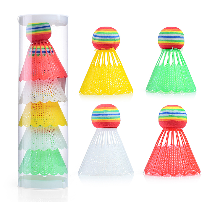 Набор воланчиков для бадминтона (5 шт.) в тубусе