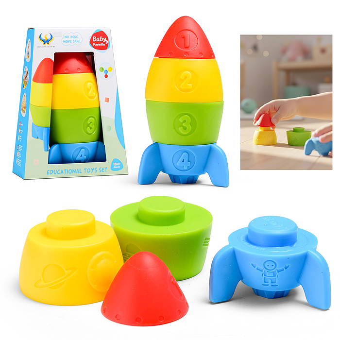 Пирамидка 628-190 "Яркая ракета" в коробке Пирамидка 628-190 "Яркая ракета" в коробке