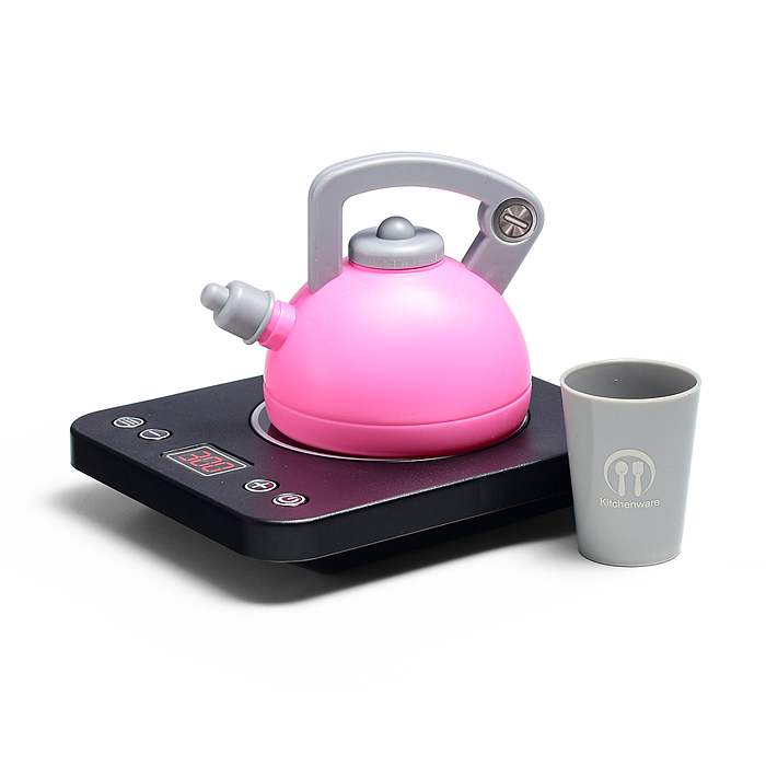 Бытовая техника HJ627 "Чайник с плитой" в коробке (цвет розовый)