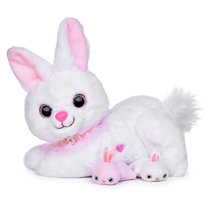 Заяц 933-146E "Пушистик" на батарейках, в коробке