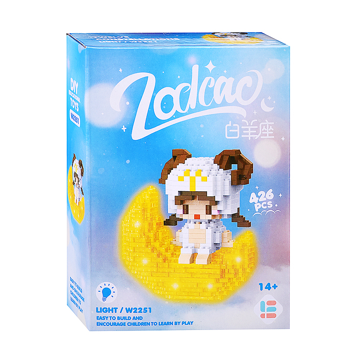 Конструктор W2251 "Девочка-овен" (426 дет.) в коробке