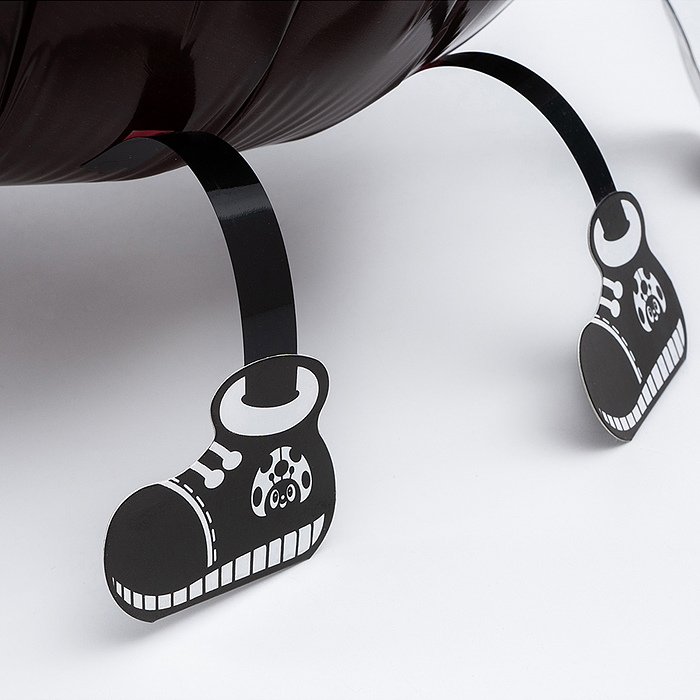 Шар 3D (18''/46 см) Ходячая Фигура, Божья коровка, Красный, 1 шт. в уп.