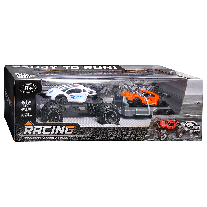 Машина 869-39-2J "Вездеход с прицепом 6" р/у, 27 MHz, в коробке