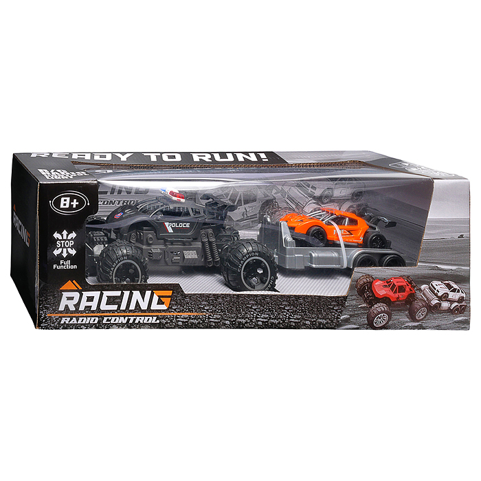 Машина 869-39-2J "Вездеход с прицепом 6" р/у, 27 MHz, в коробке