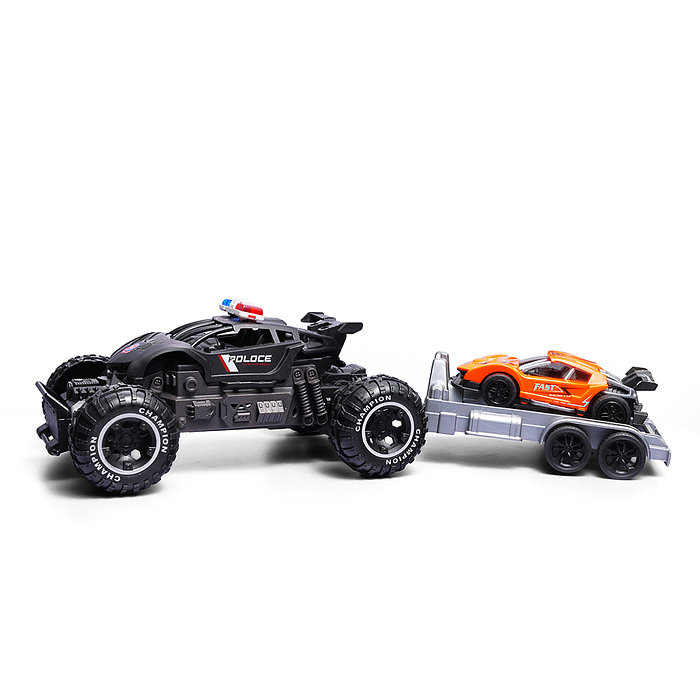 Машина 869-39-2J "Вездеход с прицепом 6" р/у, 27 MHz, в коробке