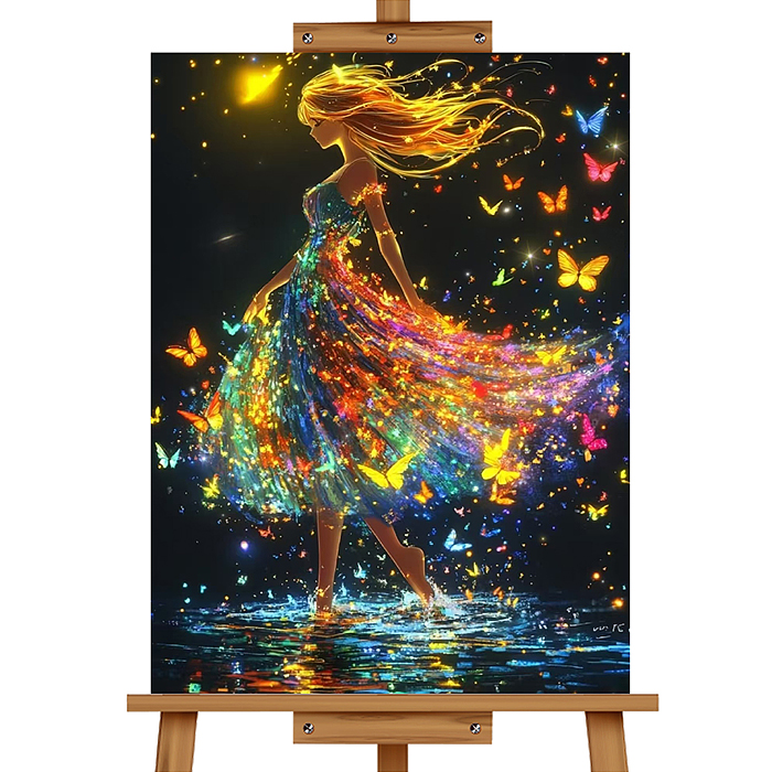 Мозаика алмазная MKA4030-158 "Волшебница снов" (светится в темноте) 40*30 см.