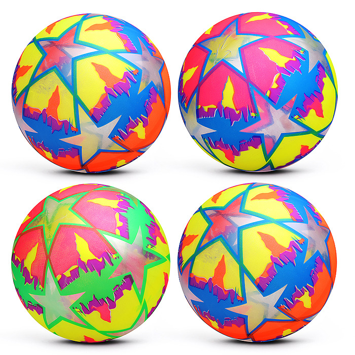 Мяч надувной детский PVC 00-8112 "Яркие звёзды" 22см 