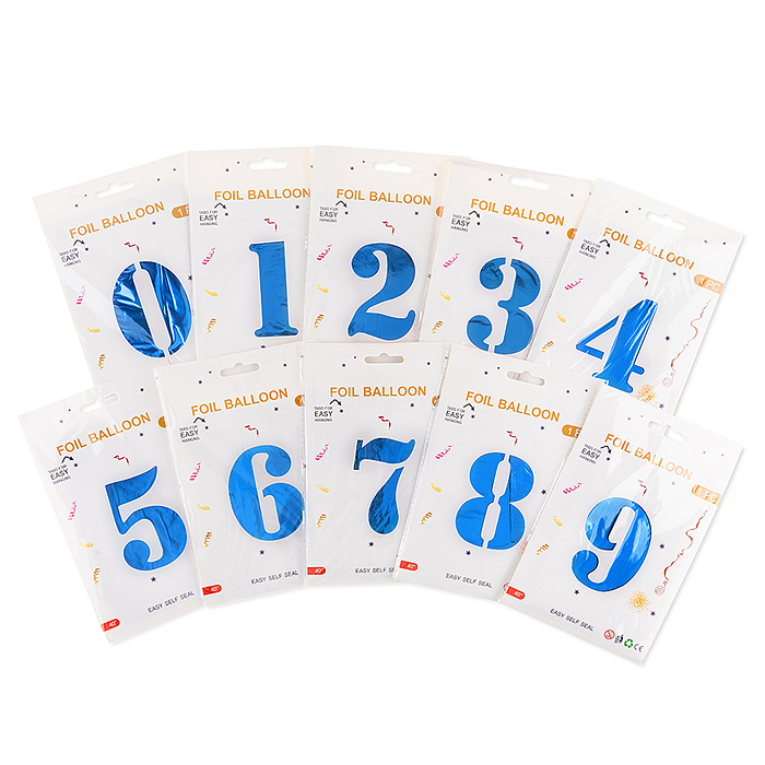 Шар (40''/102 см) Цифра, 1, Синий, Металлик, 1 шт. в уп.