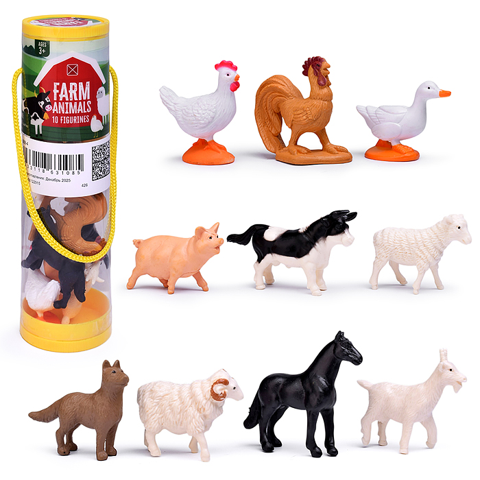 Набор животных 688-4 "Дружная компания" в тубе Набор животных 688-4 "Дружная компания" в тубе