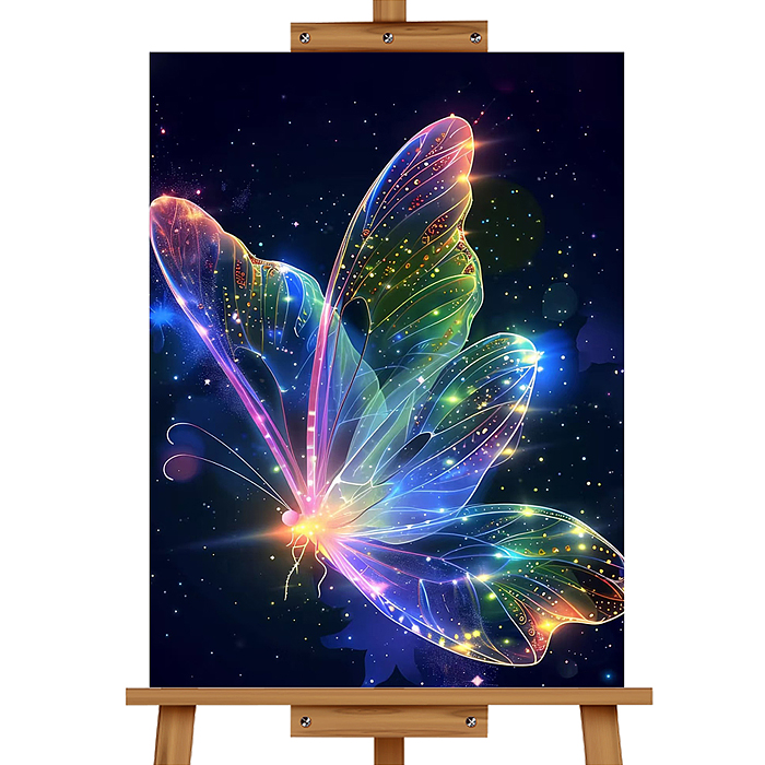 Мозаика алмазная MKA3020-186 "Ночная бабочка" (светится в темноте) 30*20 см.