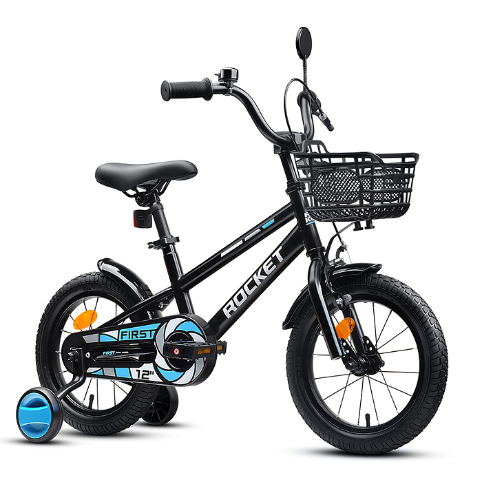 Фото к товару Велосипед 12" Rocket First, цвет черный Велосипед 12" Rocket First, цвет черный