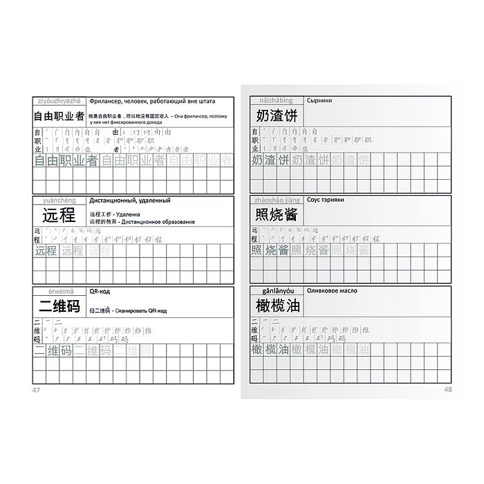Учимся писать китайские иероглифы. Прописи. Продвинутый уровень
