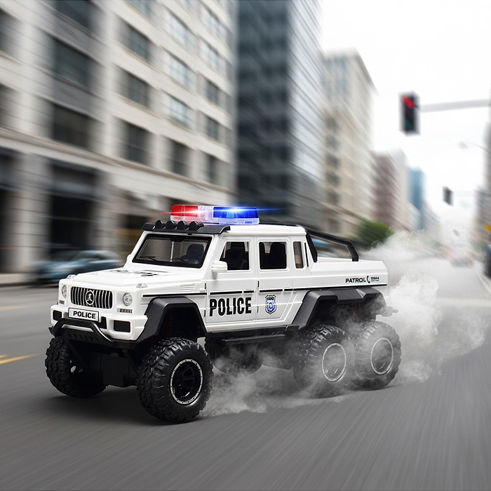 Машина YM-9934B "Полицейский внедорожник" (свет, звук) в коробке