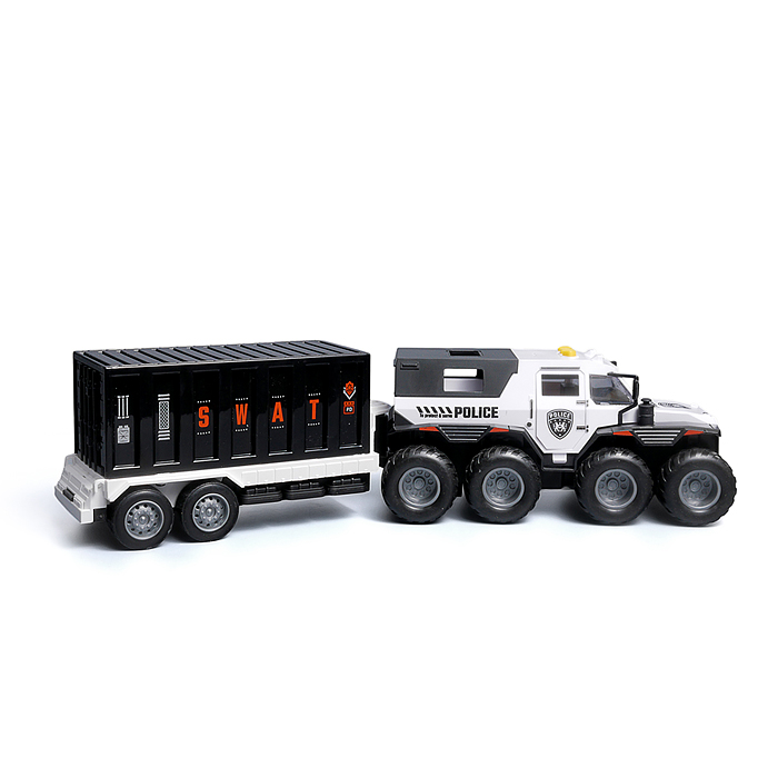 Машина YM-9914F "Полицейский буксир" (свет, звук) в коробке