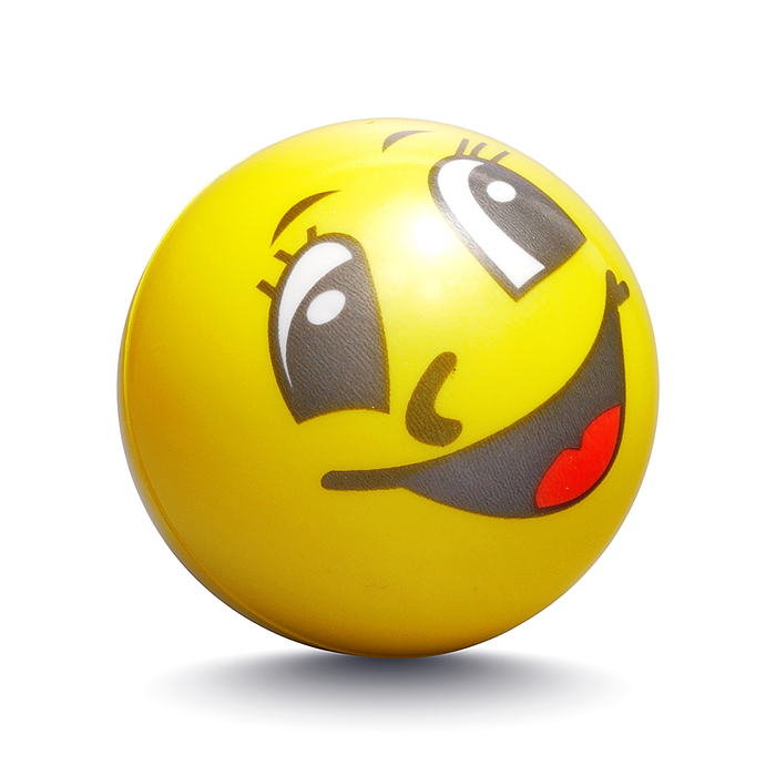 Мяч детский 00-7972 "Яркий смайлик" PU (7см) в коробке