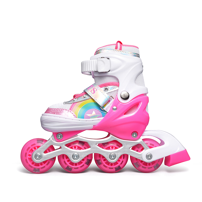 Ролики детские, размер S ( цвет розовый)