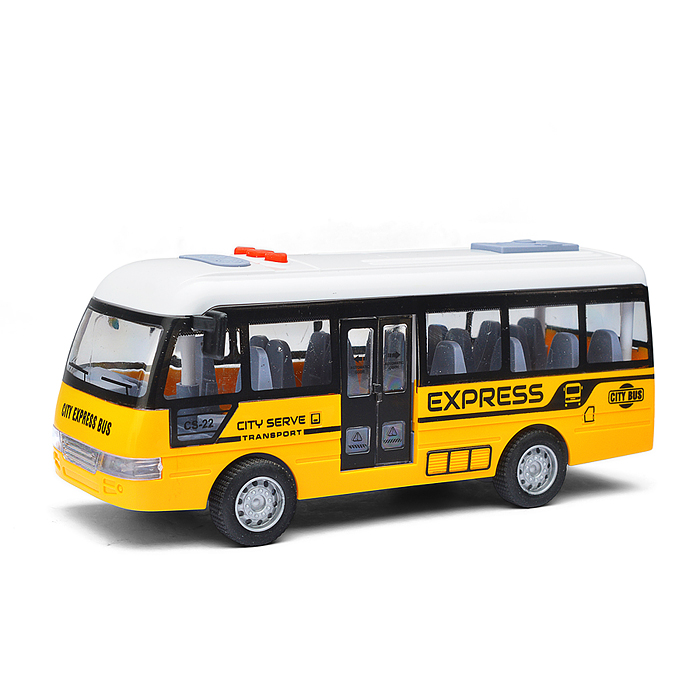 Машина YM-9907F "Автобус" на батарейках, в коробке