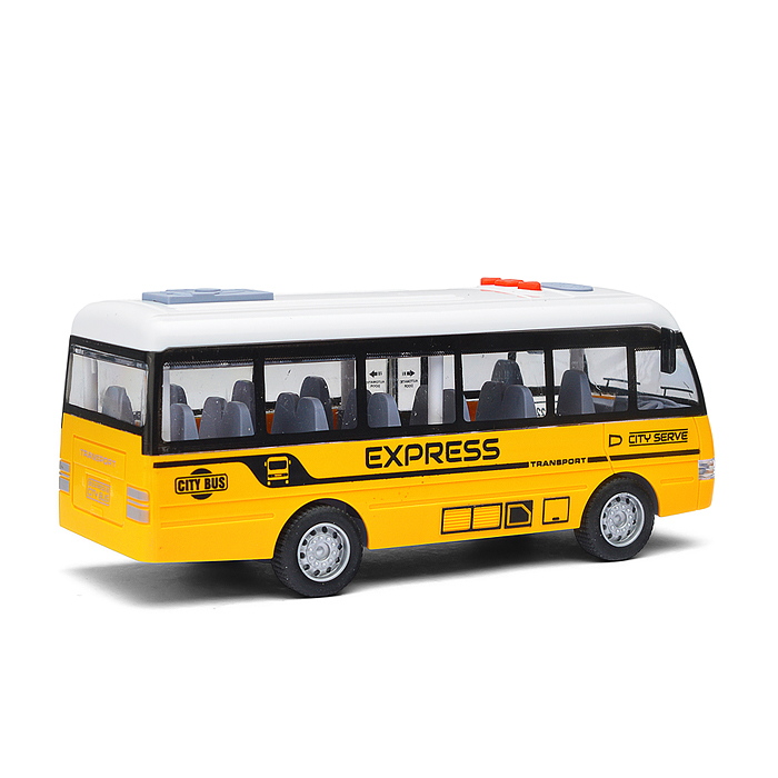 Машина YM-9907F "Автобус" на батарейках, в коробке