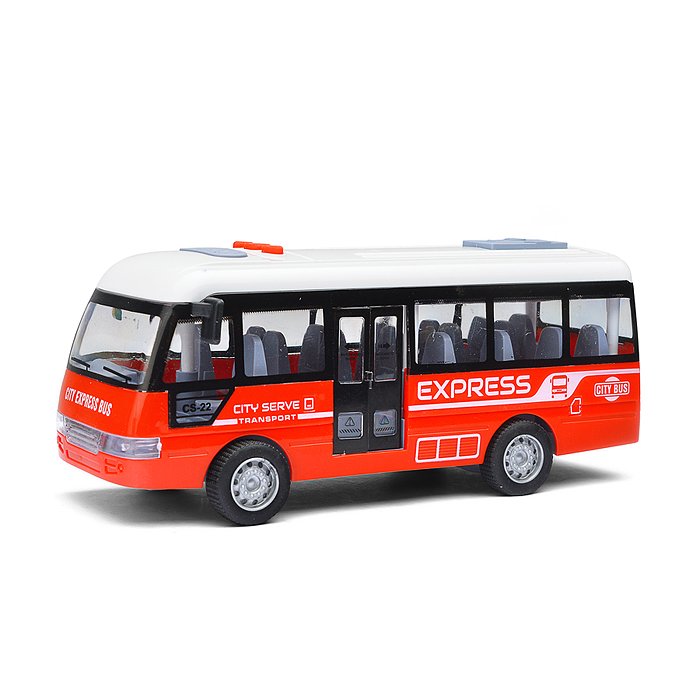 Машина YM-9907F "Автобус" на батарейках, в коробке