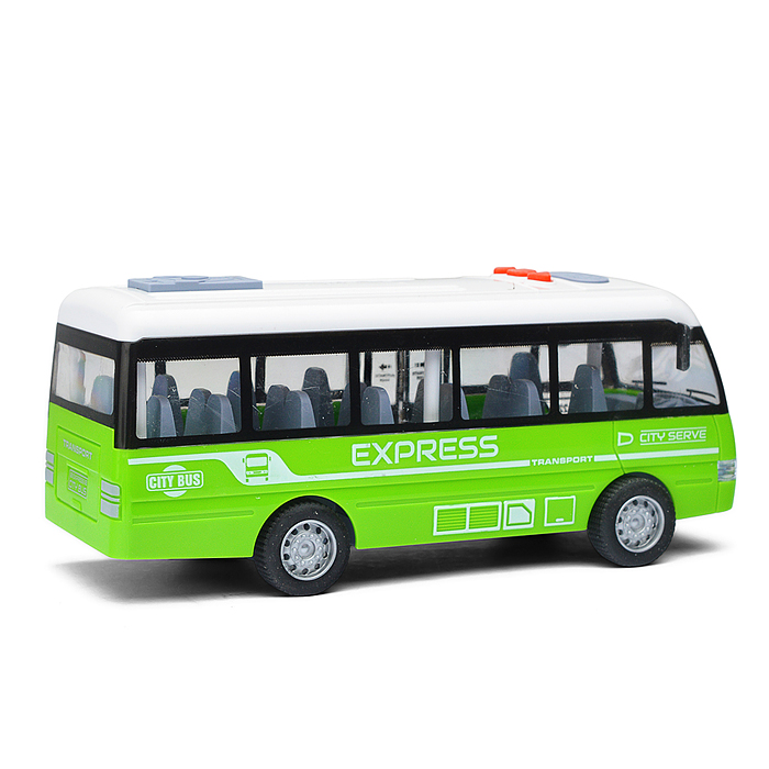 Машина YM-9907F "Автобус" на батарейках, в коробке