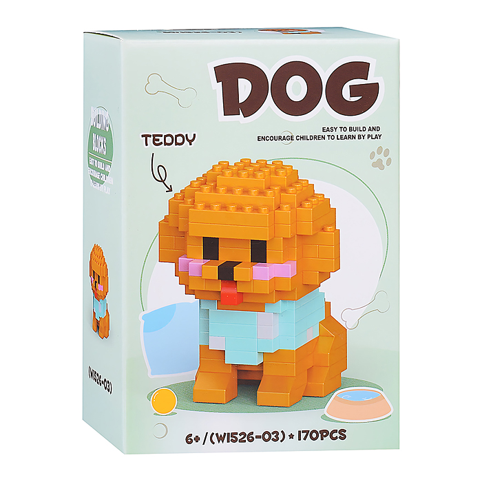 Конструктор W1526-03 "Собака" (170 дет.) в коробке
