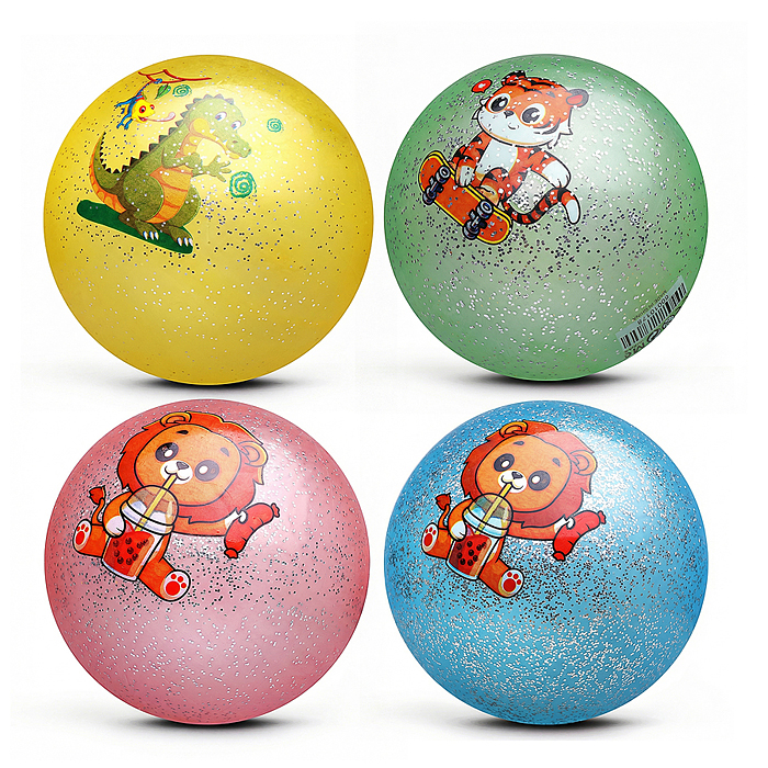 Мяч надувной детский PVC 00-8115 "Спортивный зверёк" 22см 