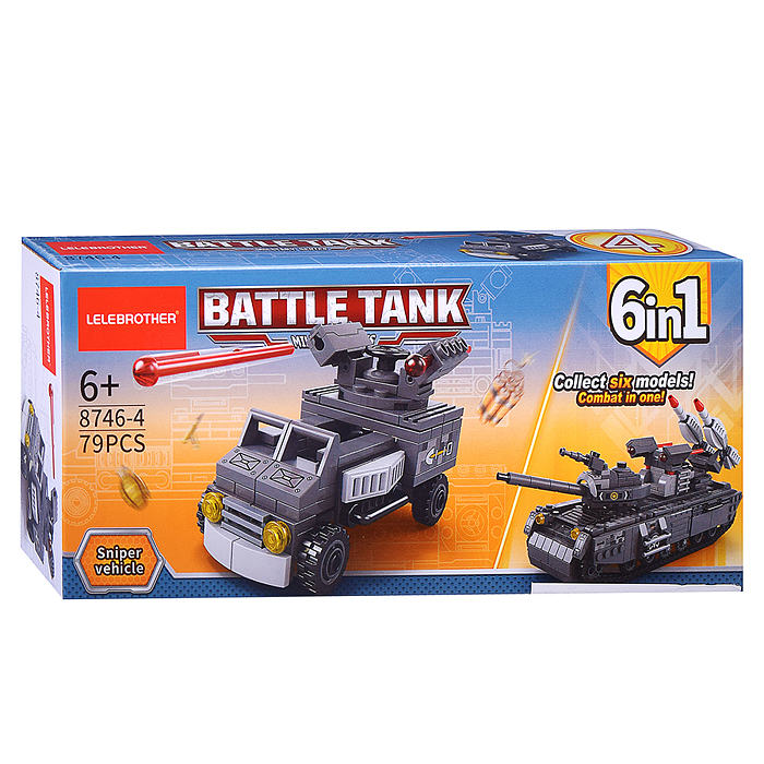 Конструктор 8746-4 "Машина-снайпер" (79 дет.) в коробке