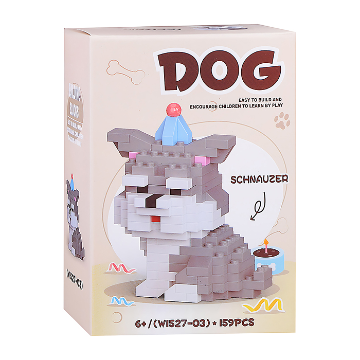 Конструктор W1527-03 "Собака " (159 дет.) в коробке