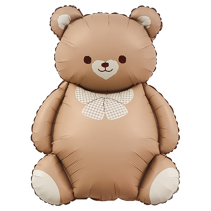 Шар (35''/89 см) Фигура, Мишка с бантом, Коричневый, Сатин, 1 шт. в уп. Шар (35''/89 см) Фигура, Мишка с бантом, Коричневый, Сатин, 1 шт. в уп.