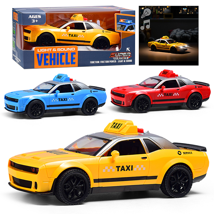 Машина YM-9912B "Гоночное такси" (свет, звук) в коробке Машина YM-9912B "Гоночное такси" (свет, звук) в коробке