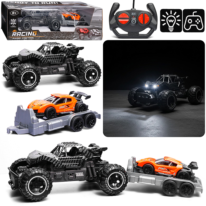 Машина 869-39-2W "Вездеход с прицепом 1" р/у, 27 MHz, в коробке 