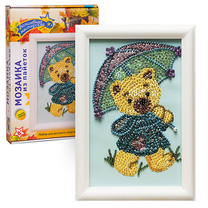 Мозаика из пайеток "Медвежонок"
