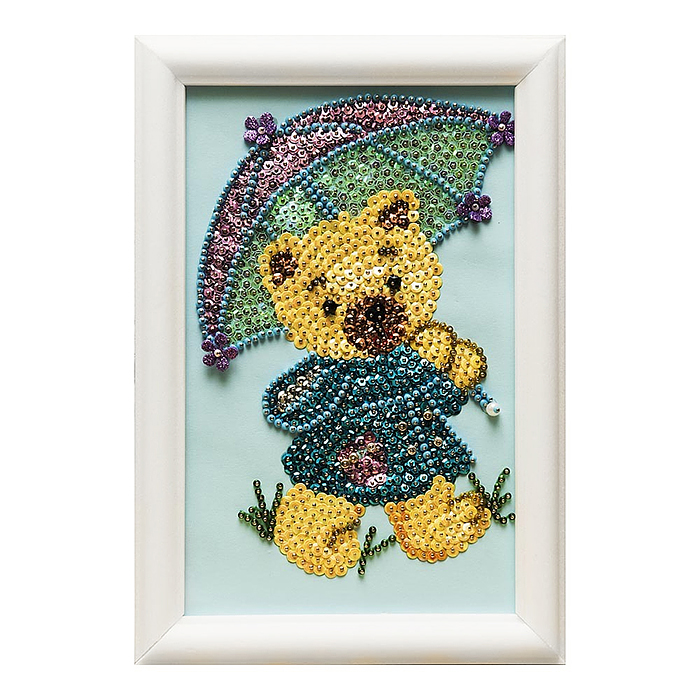 Фото к товару Мозаика из пайеток "Медвежонок" Мозаика из пайеток "Медвежонок"